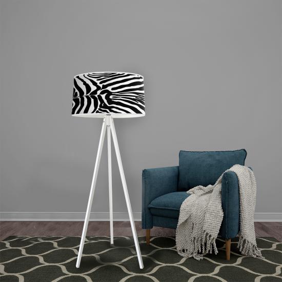 Zebra Desenli Dekoratif Modern Lambader